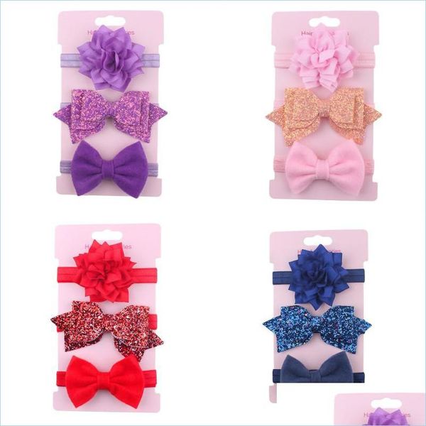 Полога Lotus Pattern Baby Hair Bind Bod Bow Kids Elastic Headdsd