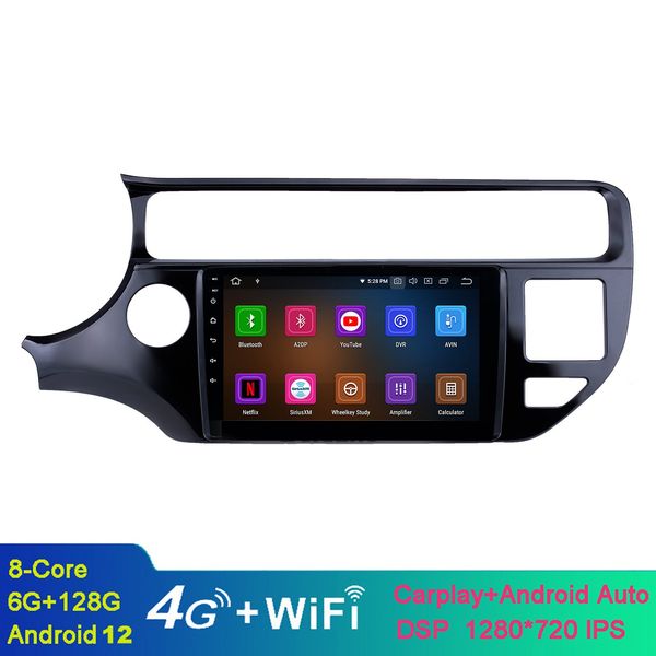 9 inç Android Araba Video Radyo GPS 2012-2015 için Bluetooth Müzik ile Kia Rio LHD USB Desteği SWC DVR Arka Bakış Kamerası OBD II
