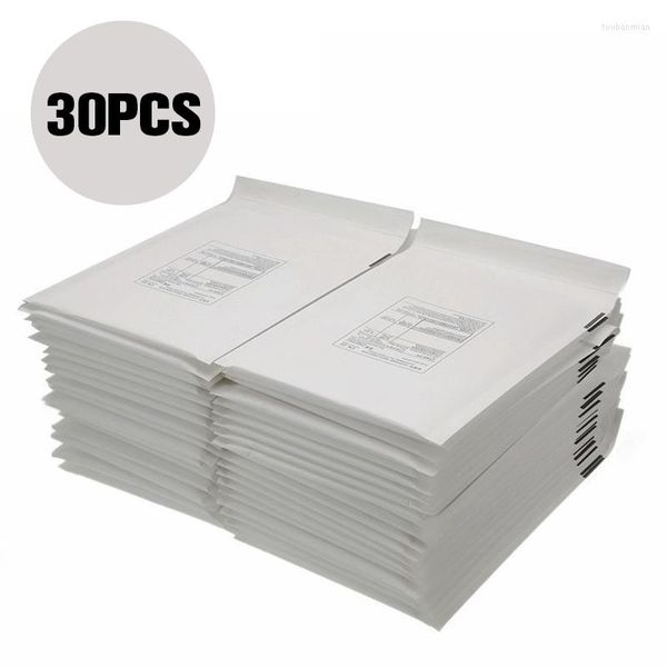 Confezione regalo 30/50 pezzi buste di carta bianca con stampa kraft buste a bolle buste di diverse dimensioni buste imbottite buste con pacchetti