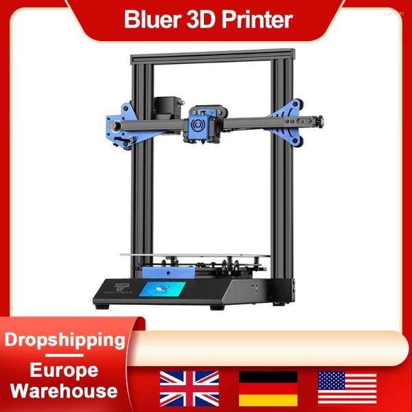 Stampanti DUE ALBERI EU/US Stampante 3D più blu Tutta la struttura in metallo con unità mute Kit fai da te Nano Scheda madre Stampa a doppio estrusore