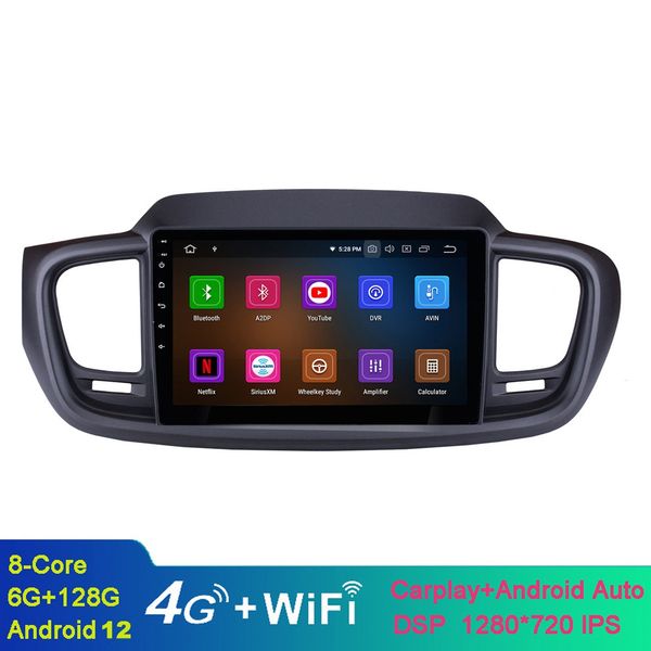 Multim￭dia GPS de v￭deo Android de 9 polegadas para 2015-2016 Kia Sorento com WiFi Bluetooth Music USB Aux Support DAB SWC DVR