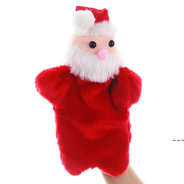 Burattino di mano di Natale Cartone animato Babbo Natale Burattini di peluche Bambola Peluche per bambini Giocattoli di burattino di peluche per bambini BBB15699