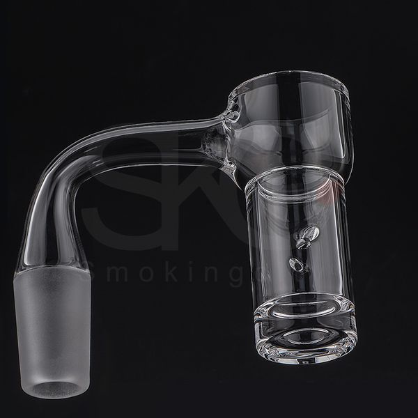 Full Weld Smoke Auto Highbrid Quartz Banger Bordo smussato Dab Nails 2.5mm Wall Per Dab Rigs Glass Water Pipes Bong