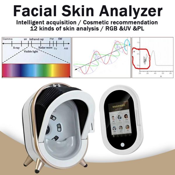 Schlankheitsmaschine Gesichtshautanalysator Maschine 3D Auto-FocAnylisis Magic Mirror Tester Analyse Dhl Ce