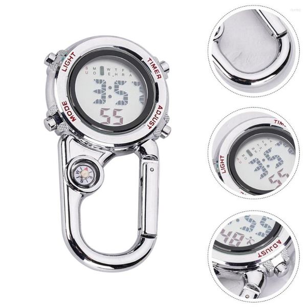 Карманные часы 1 % Практический компас карабинер, висящие часы, многоцелевые