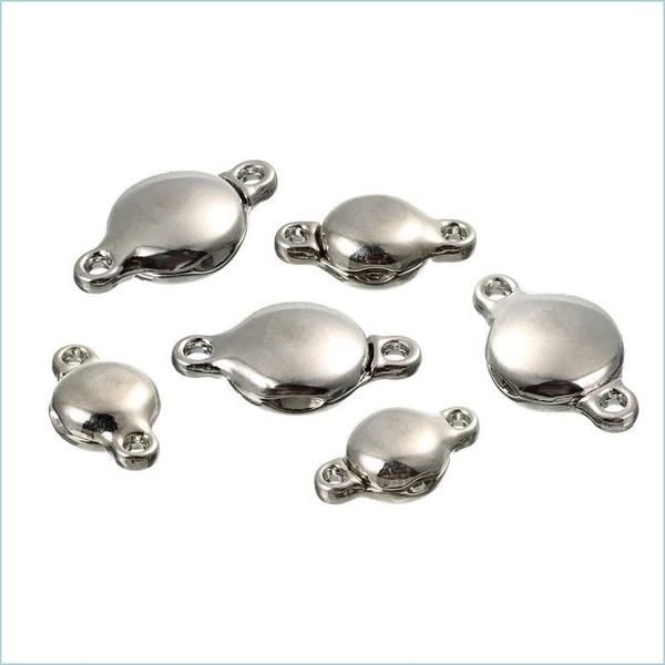 Anéis de salto anéis divididos 10pcs/lote 8x14/12x20mm Claspos magnéticos fortes para pulseiras de colar, fazendo conector de fivela banhado a ródio D DHBJZ