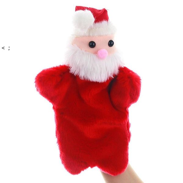 Burattino di mano di Natale Cartone animato Babbo Natale Marionette di peluche Bambola Giocattoli di peluche per bambini Giocattoli di burattino di peluche per bambini GCB15699