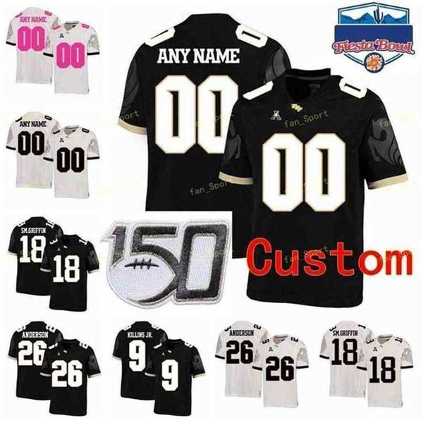 Sj NCAA College Maglie UCF Knights 3 Brandon Wimbush 30 Greg McCrae 4 TreQuan Smith 5 Blake Bortles 16 Tre Nixon Calcio personalizzato cucito