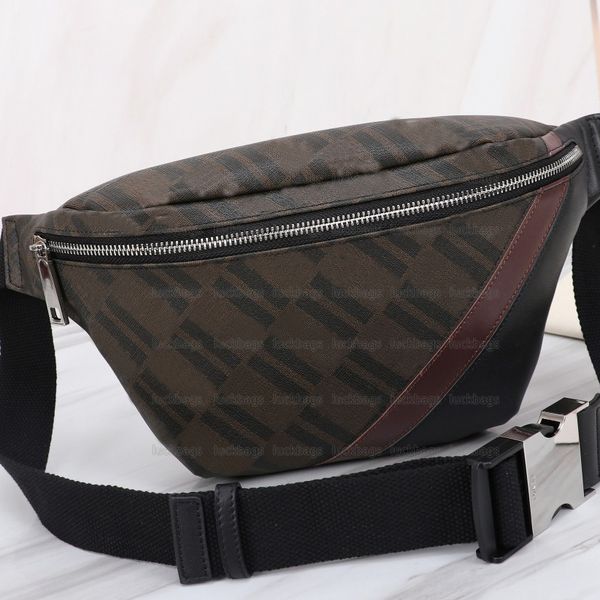 Bolsa de cinto preto nappa couro fanny pacote multifuncional equipamento ao ar livre crossbody sacos cintura couro marrom escuro diagonal insert2964