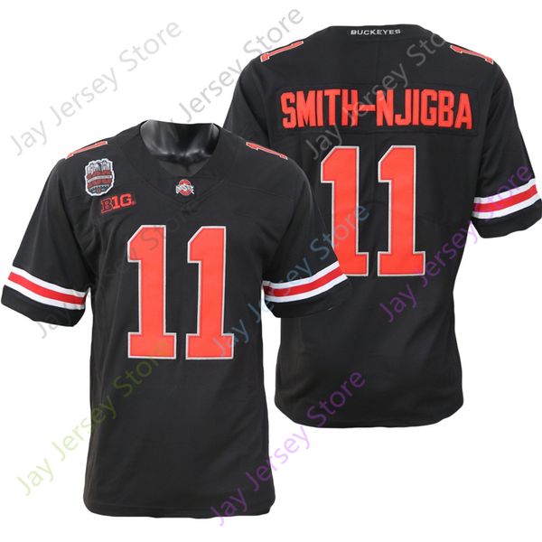 Ohio Football Jerseys 2022 State New NCAA College Buckeyes Football Jersey 11 Jaxon Smith-Njigba Schwarz Größe S-3XL Alle Nähte für Jugendliche und Erwachsene