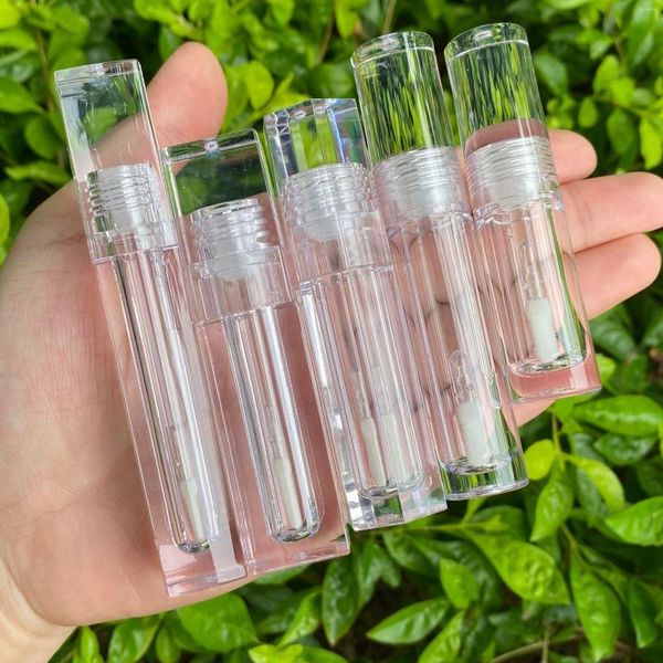 Aufbewahrungsflaschen, transparent, leer, Lipgloss-Röhre, volle klare Flasche, nachfüllbar, flüssige Kosmetikbehälter, Lippenstift-Lipgloss-Behälter