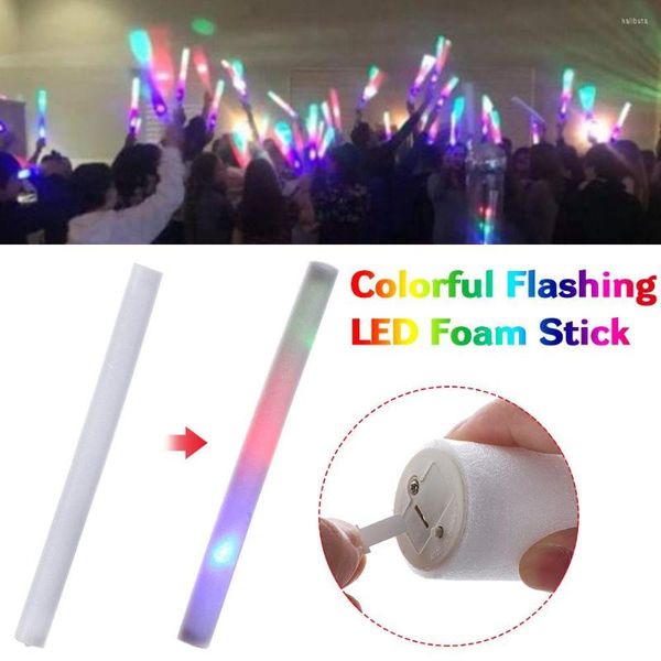 Evento di decorazione per feste per festival Light Up Glow In The Dark Stick di gommapiuma a LED lampeggiante colorato Cheer Tube RGB Sticks