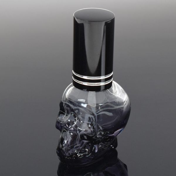 8ml Personalidade Skull Shave Shapes Reabil￡vel port￡til vazio Perfume de vidro Bottle Travel Mini Press Spray Parfum Garrafas