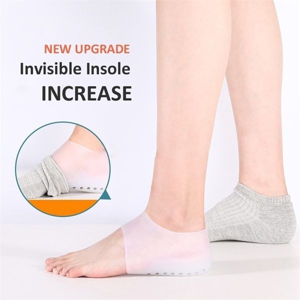 Schuhteile Zubehör Silikon Unsichtbare Höhenerhöhung Einlegesohle 1,5 cm 2,5 cm 3,5 cm Lift Upgrade Weiche Socken Schuhe Pad für Männer Frauen Drop 220924