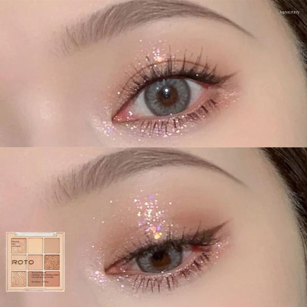 Ombretto 9 colori super nudo e palette eshadow opaco brillantezza a prova di durata di lunga durata pallete lucido pigmento trucco cosmetico