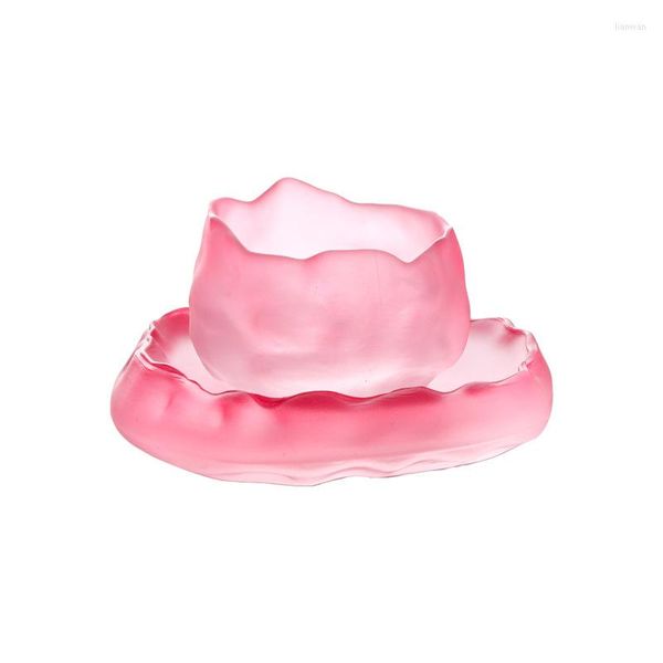 Portacandele Porta loto smaltato colorato Vetro smerigliato Bocciolo di fiore Tazza tealight Vetreria da tavolo Ornamento artigianale Accessori decorativi