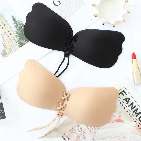 Reggiseno senza spalline adesivo senza cuciture Reggiseno push up senza spalline Reggiseno push-up senza spalline Lingerie sexy senza schienale Reggiseno in silicone invisibile da donna