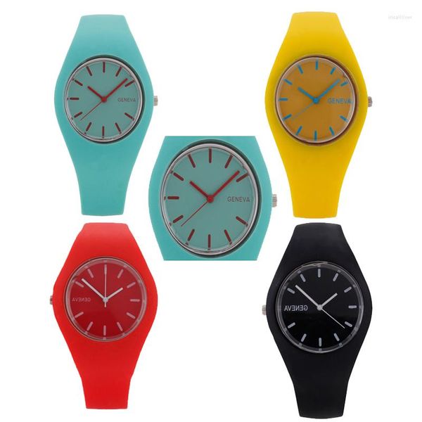 Armbanduhren Relogio Feminino Damen Silica Gel Uhr Mode Sportuhren Casual Uhr Geschenk Liebhaber Quarz Luxus Reloj