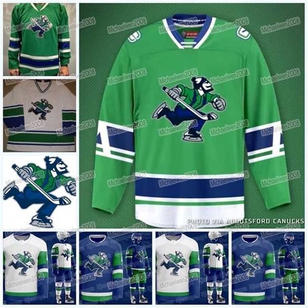 Gla MitNess Johnny Canuck AHL 2021 Maglia da hockey personalizzata Uomo Donna Gioventù Qualsiasi nome Qualsiasi numero ricamo cucito