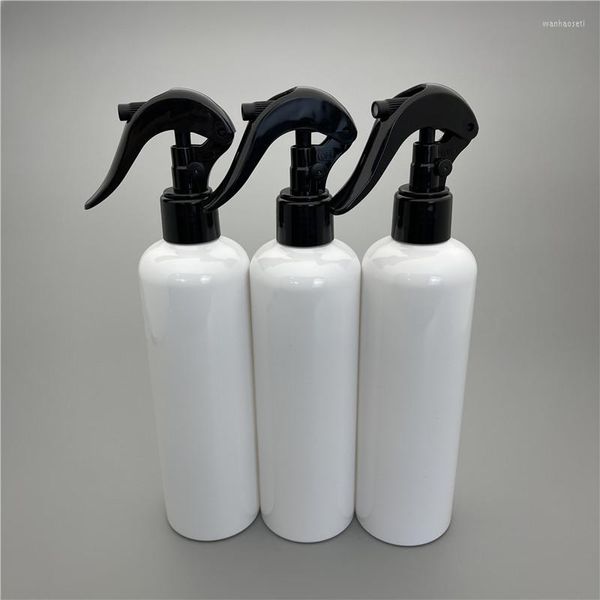 Garrafas de armazenamento 350ml x 20 garrafa de plástico branco com bomba de pulverização de gatilho Pulverizador de névoa de névoa fina para salões de rega de plantas salões