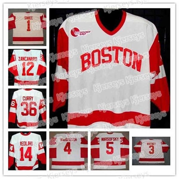 GLA BOSTON TERRIERS COLLEGE HOCKEY 36 JOHN CURRY 14 JEKABS REDLIHS 11 Dan Spang 1 Stephan Siwiec 3 Ryan Whitney 12 Brad Zancanaro Jerseys Cheap