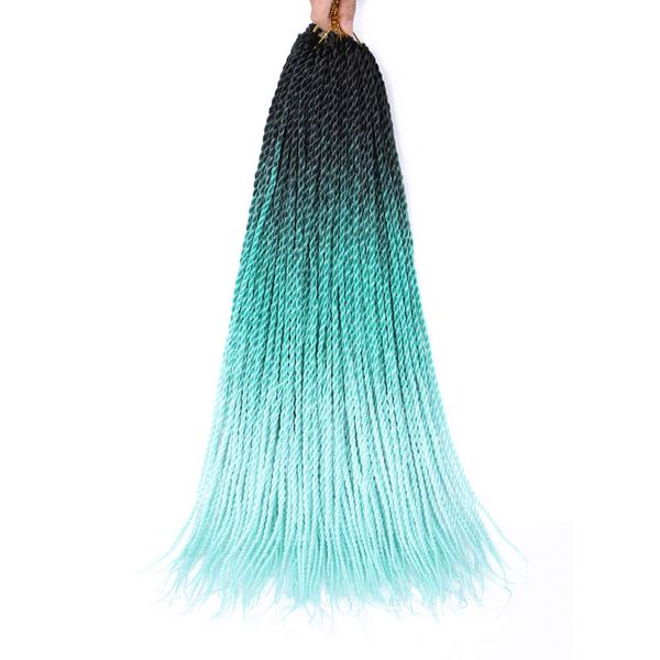 24 polegadas Senegalês Twist Hair Crochet Pré Loop Sintético Ombre Trança Extensões de Cabelo Pequenas Tranças 100 g/embalagem LS23B