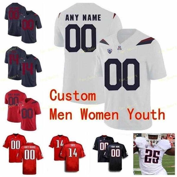 SJ NCAA College Jerseys Arizona Wildcats 38 Dante Smith 4 Rhett Rodriguez 42 Brooks Reed 48 Rob Gronkowski Custom Football Stitched