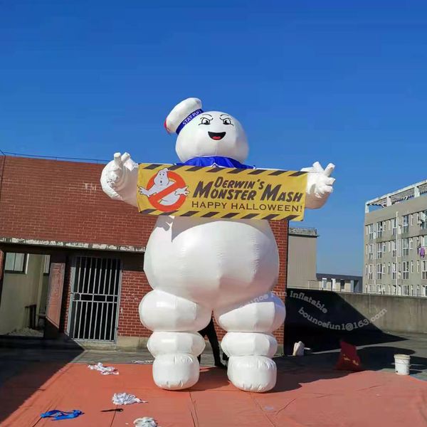 Großhandel Stay Puft Aufblasbarer Marshmallow-Mann PVC-Halloween-Dekoration Ghostbuster-Modell für Außenwerbung