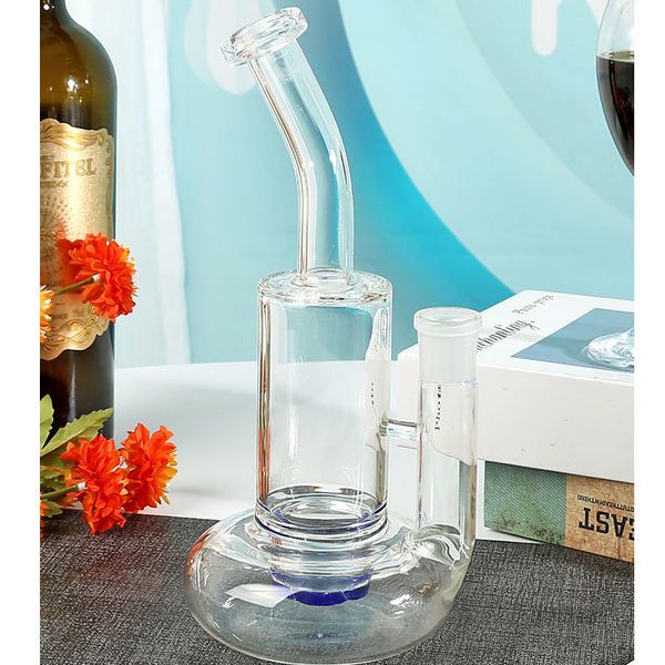 Bong de vidrio Estilo simple Botella de humo de cachimba Accesorios de tubería de agua Cachimbas de alta transparencia