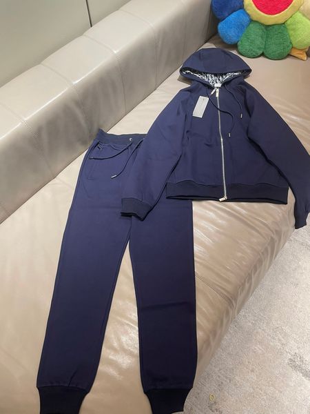Herbst- und Winter-Designer-Trainingsanzug, modischer Druck, luxuriöse blaue Trainingsanzüge für Herren