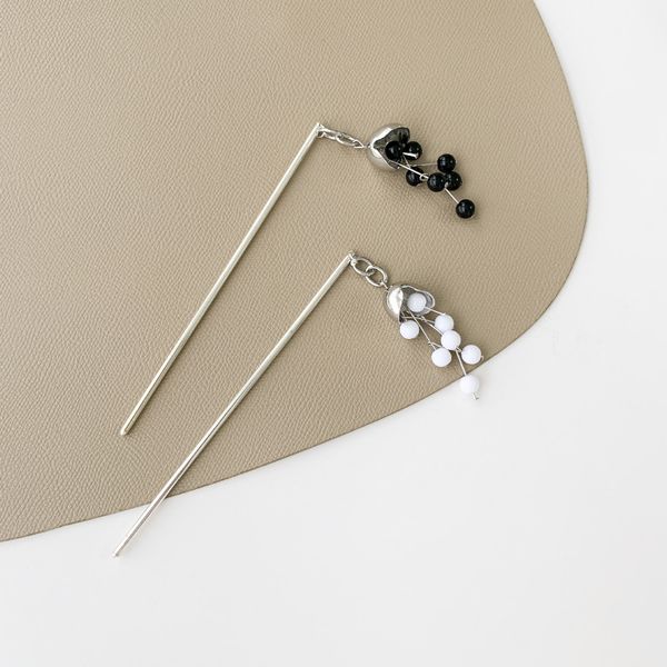 Hollow Valley Lily of the Pins Cool Chinese Vintage Metal Beaded Nappa Pan Hairpin Advanced Hairpin Design