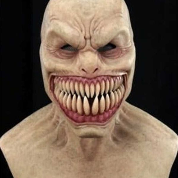 Party Masken Halloween Horror Kopfbedeckung Latex Clown Maske Teufel Gesichtsbedeckung Terror Gruseliger Gagtooth Dämon Halloween Maske Cosplay Kostüm Requisiten 220926