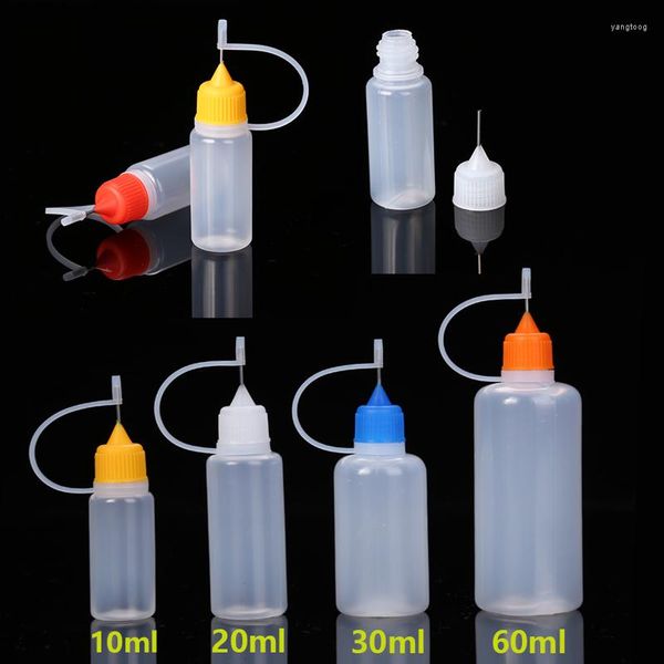 Bottiglie di stoccaggio 5-10 Pz/set 10/20/30/60 ML Punta dell'ago Colla Applicatore Per Vernice Liquida Quilling Fai Da Te Scrapbooking Mestieri di Carta Strumenti