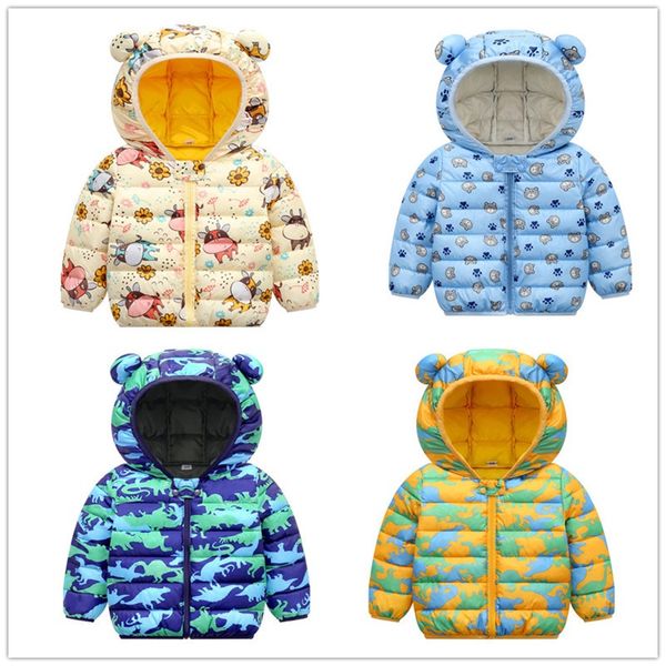 Jackets infantis Winter Down Coat Rec￩m -nascidos Meninas Jackets Kid Coats Kids Cotton Capuz quente Capuz de roupas meninos Roupas 20220926 E3