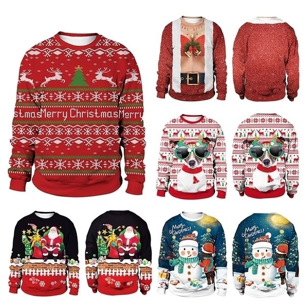 Maglioni da uomo Autunno Inverno Ugly Christmas Unisex Coppie Divertente Cartoon Anime Monster Jumpers Top Regali di Natale Casual Felpe 220924