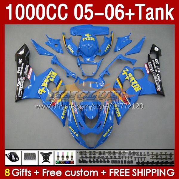 Suzuki GSX-R1000 GSXR 1000 CC K5 GSXR1000 2005 2006 Vücut 157No.82 GSXR-1000 GSX R1000 2005-2006 1000cc 05 06 Enjeksiyon Kalıp Kaplaması Mavi Fabrika