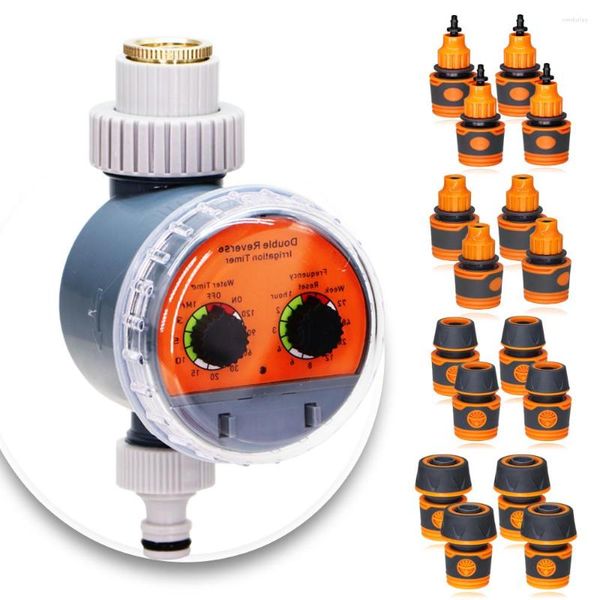 Timer per valvola a sfera per attrezzature per l'irrigazione con adattatore di connessione da 1/4 1/2 3/4 di pollice per tubo flessibile per rubinetto Set di controller per irrigazione impermeabile per esterni