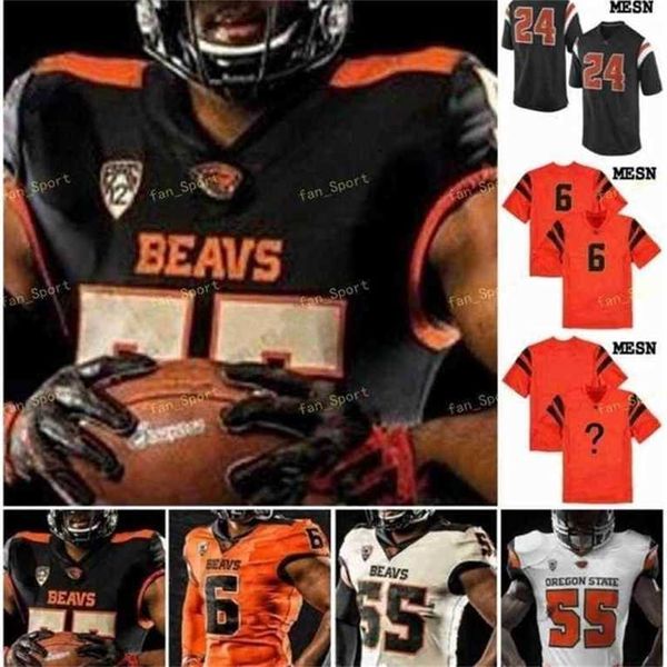 SJ NCAA College Jerseys Oregon State Beavers 3 Tristan Gebbia 5 Kolby Taylor 2 Конор Блаунт 18 Тимми Эрнандес Пользовательский футбол сшит сшит