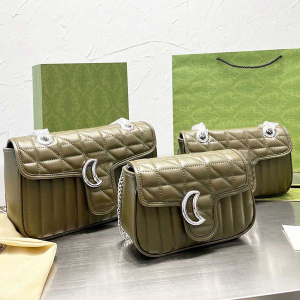 pochette bag Chain Shoulder Bag Quilting Hand Bags Flap Crossbody Mini bag Purse Genuine Leather Letters 2022 quality