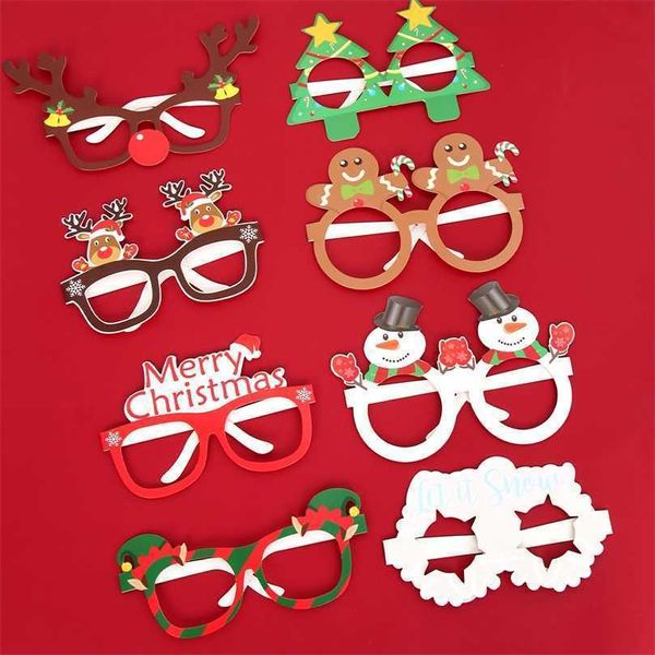 Noel Süslemeleri Noel Baba Gözlükleri Ev Damla Süsleri için Merry Noel Navidad Hediyeler Yıl 220926