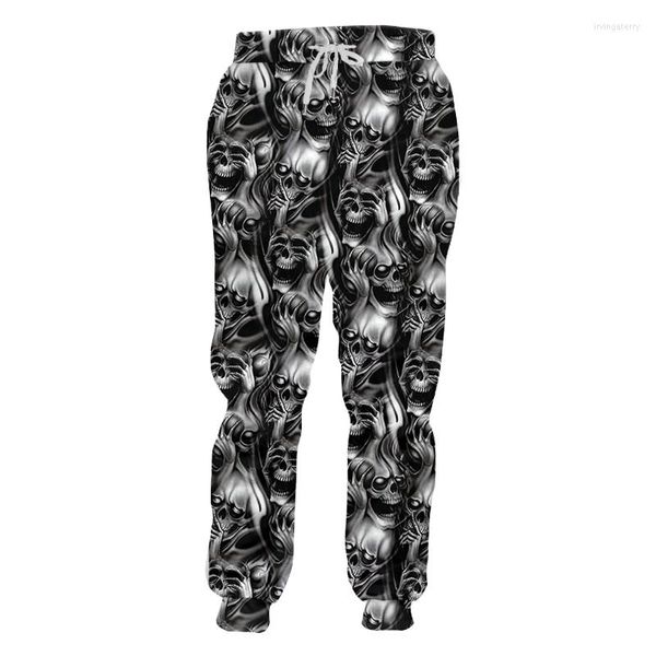 Pantaloni da uomo in bianco e nero Skull Undertale stampa 3D uomo donna autunno pantaloni moda casual Harajuku Drop Sport