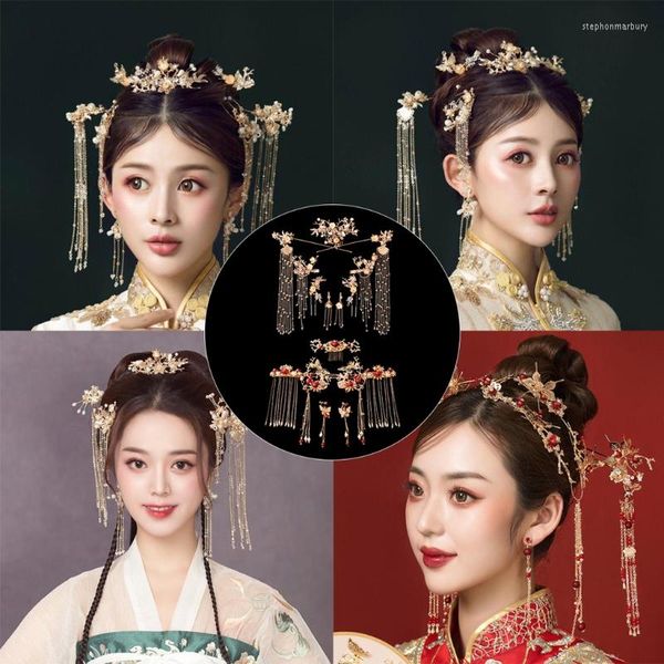 Copricapi sposa degli accessori per capelli in stile cinese retro