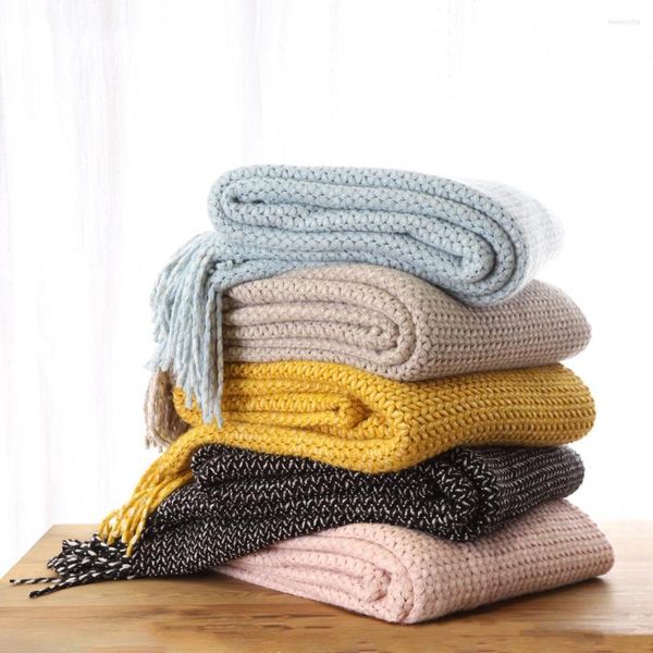 Cobertores Battilo Knit Throw Blanket quente aconchegante para sofá Sofá a cama de praia Plaid macia e confortável - 120x210cm