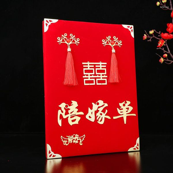 Livro de registro de ouro do Wrap Wedding de Gift Dowry Single Creative Creative Chinese Geral Convidados