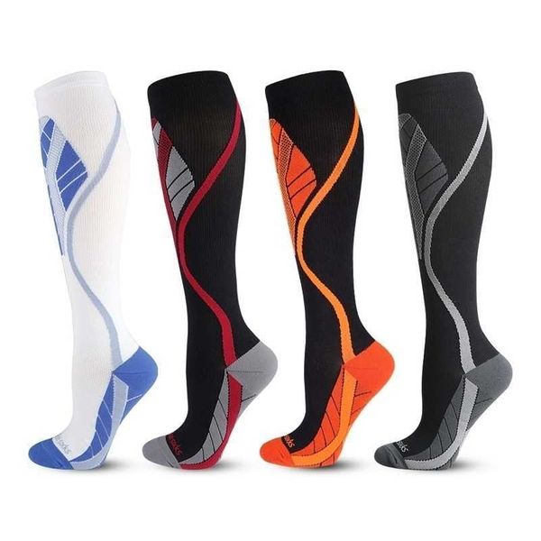 Calzini da uomo Compression Soccer Marathon Running Knee High Calze da donna Sport Golf Calcio Prevenire le vene varicose 220924