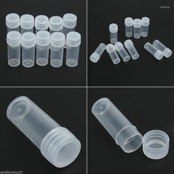 Aufbewahrungsflaschen, 5/20/50 Stück, 5 ml, Kunststoff-Probenflasche, Reagenzglas, Mini-Fläschchen, Behälter, durchscheinend, 14 x 40 mm