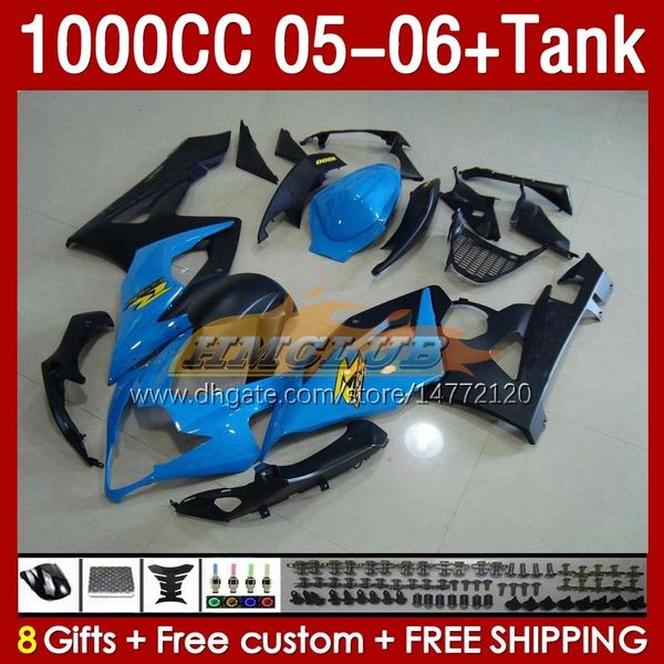 Injektionsformverkleidungen f￼r Suzuki GSXR 1000 CC 1000cc K5 05-06 Bodywork 157no.97 GSXR-1000 GSX R1000 GSXR1000 05 06 GSX-R1000 2005 2006 OEM-FaTanz-Fabrikfabrik Blau Blau