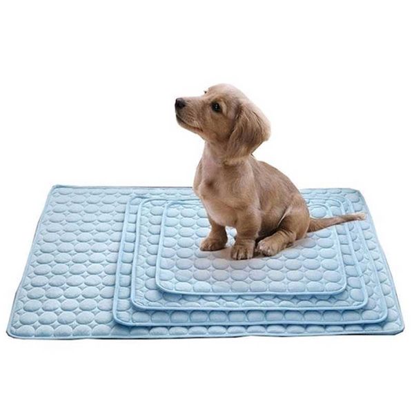canis canetas cães de resfriamento tapete de verão gelo de seda tapetes para dormir para pequenos cães grandes cães gatos animais 220922