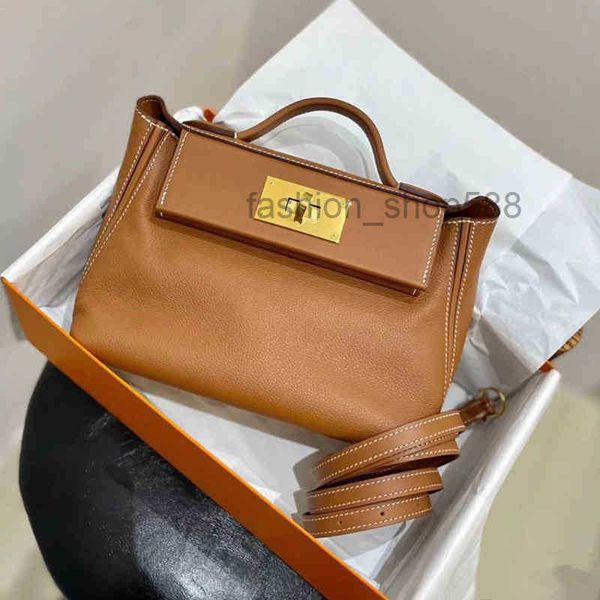 Damentaschen Pochette aus echtem Leder Knödeltaschen 2424 Kopf Leder Wing Cross Shoulder Handtasche Double Shoulder