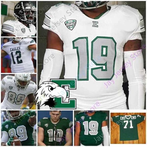 Maglia da calcio Mitch Custom Eastern Michigan EMU NCAA College Maxx Crosb Mike Glass Shaq Vann Arthur Jackson III Quian Williams Mathew Sexton